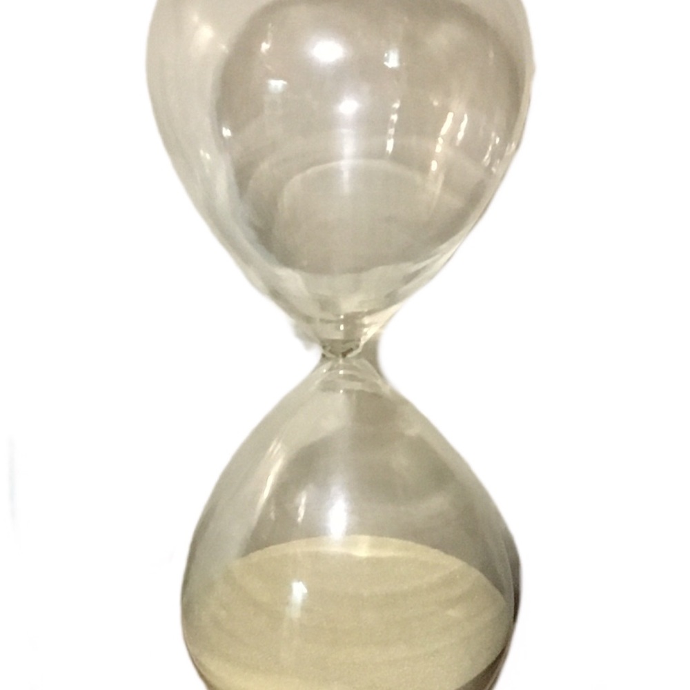 Large Clear Glass Hourglass with Sand